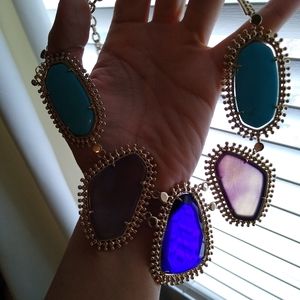 EUC Kendra Scott Ava Necklace turquoise cobalt